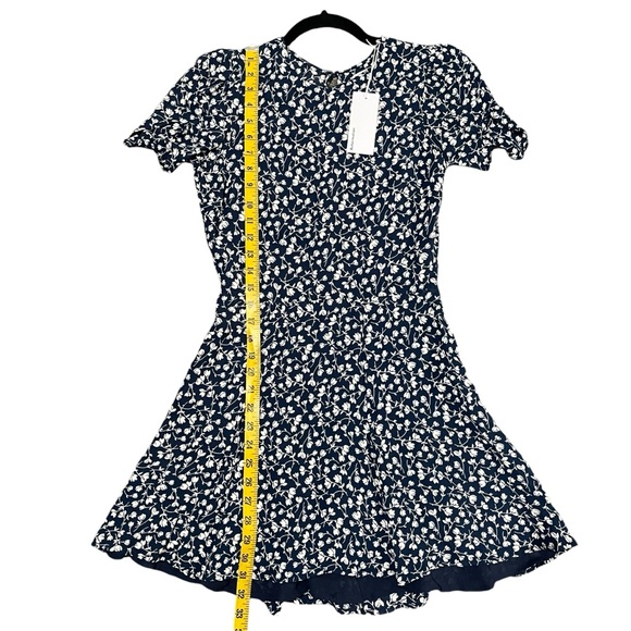 Reformation Violette Floral Elyse Mini Dress Size 2 - Picture 11 of 13